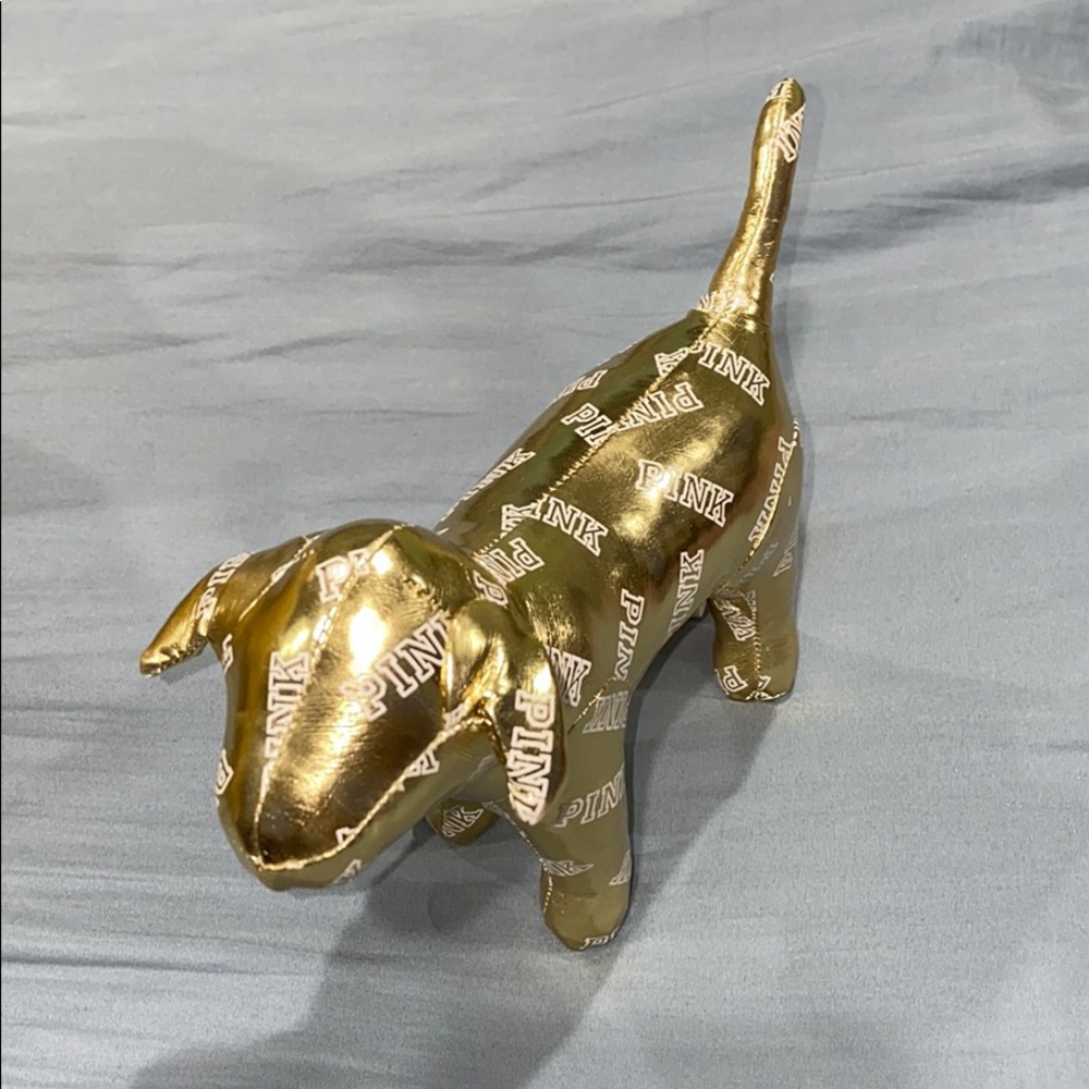 Victoria’s Secret PINK Gold Metallic Dog